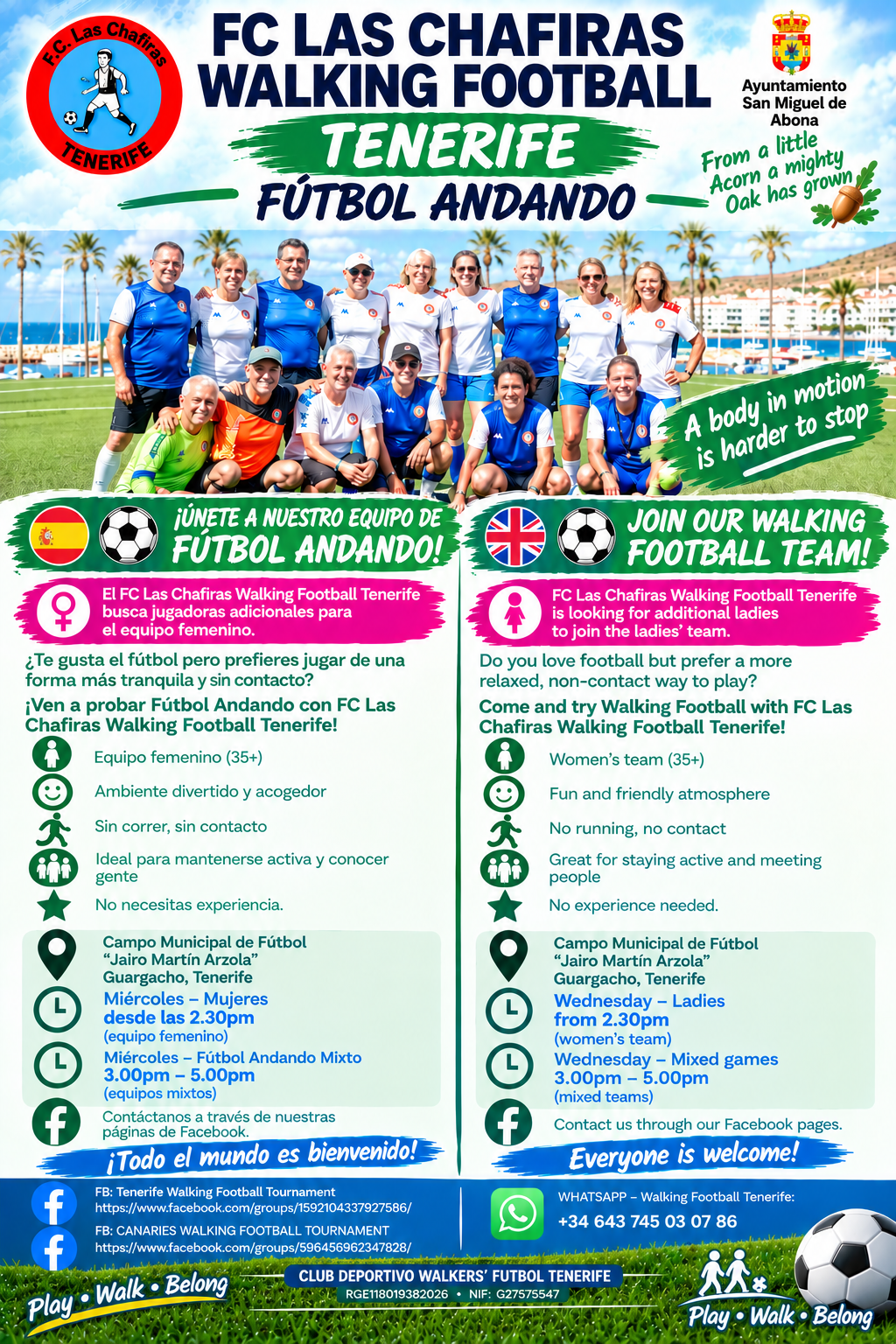 Walking Football – Ladies Recruitment September 2026